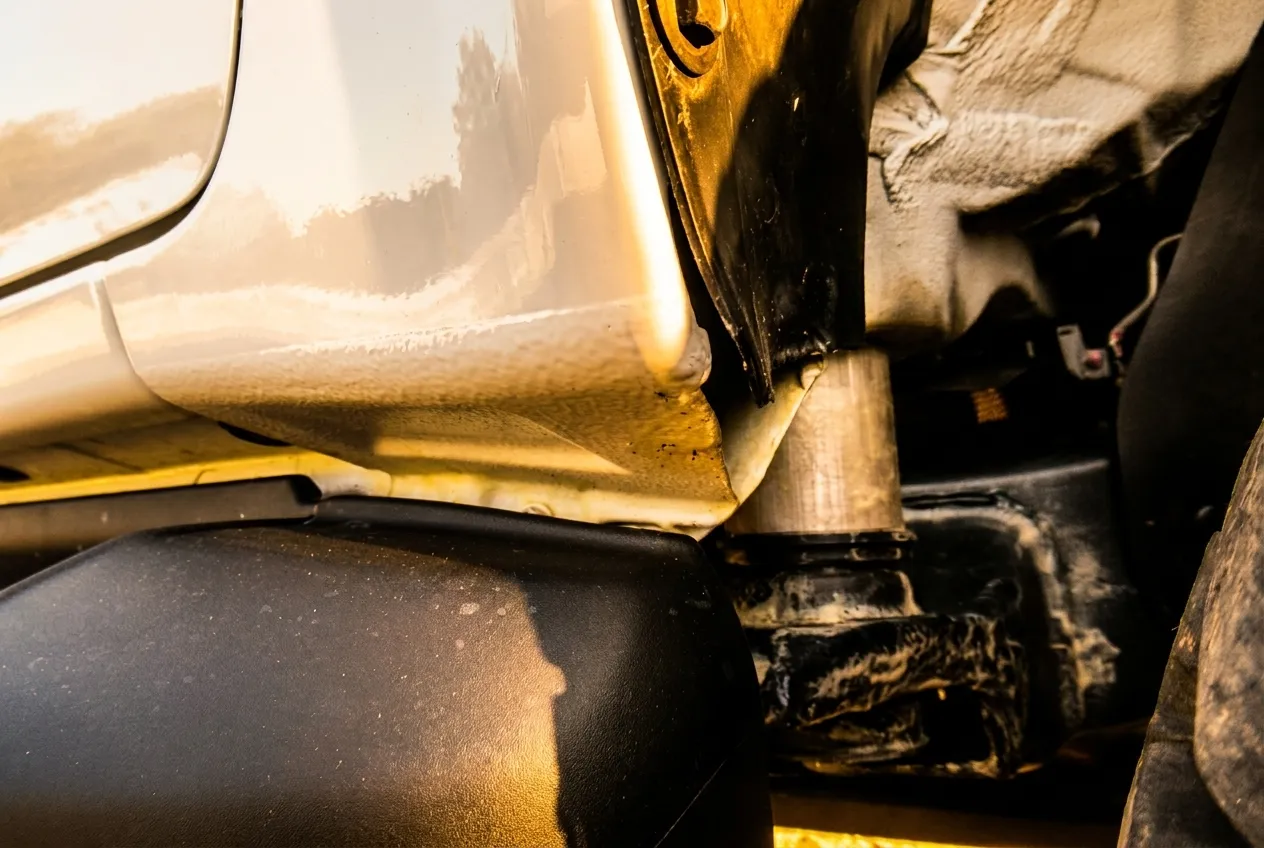 Detailaufnahme der sauberen Body-Lift-Montage am Toyota Hilux